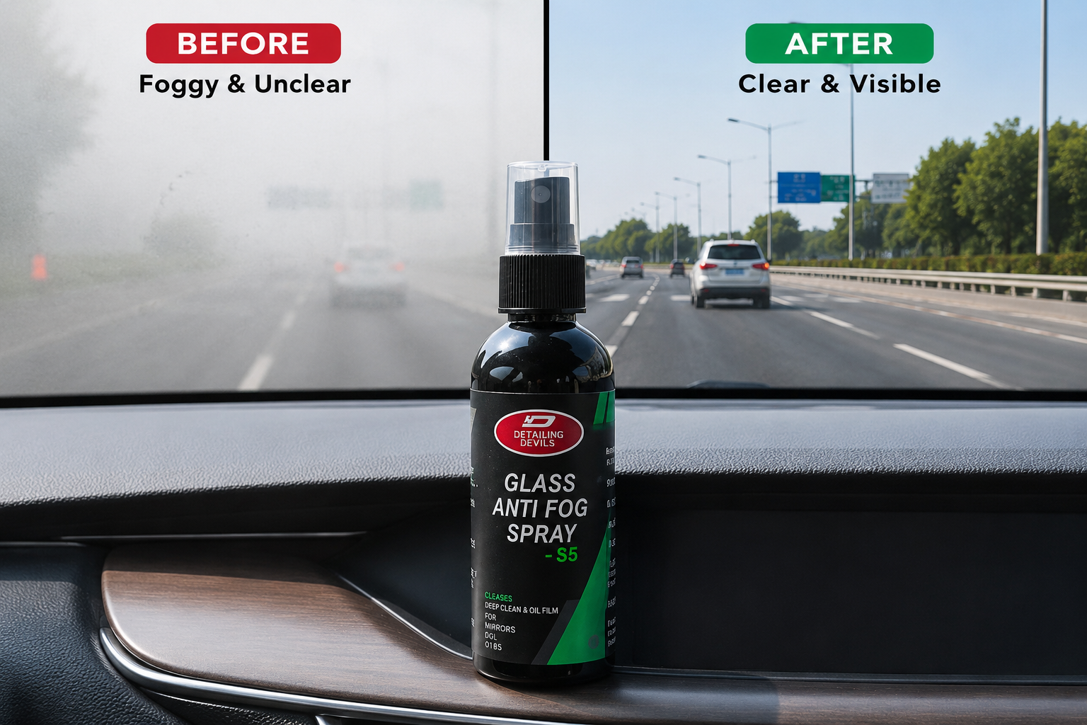 Anti-fog Glass Spray For Cars And Home Use (1 Pc)
